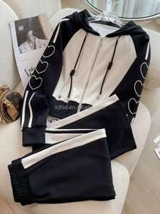 <span class=keywords><strong>Ropa</strong></span> deportiva informal <span class=keywords><strong>de</strong></span> dos piezas con cremallera <span class=keywords><strong>de</strong></span> manga larga para <span class=keywords><strong>mujer</strong></span>, <span class=keywords><strong>ropa</strong></span> deportiva <span class=keywords><strong>de</strong></span> dos piezas con logotipo personalizado para <span class=keywords><strong>mujer</strong></span> - Product Image 1