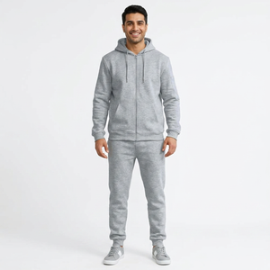 Conjunto Deportivo Unisex de Felpa con Lavado Ácido, Estilo Casual, con Sudadera con Capucha y Pantalones, Personalizable 2 en 1, Marca Finer Threads - Product Image 1