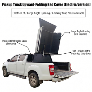 Couverture de benne de camionnette électrique inclinable vers le haut, étanche, en aluminium rigide, personnalisable et verrouillable - Product Image 1