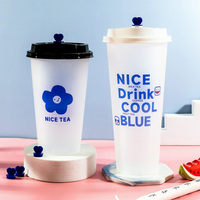 Vasos de Plástico Duro con Tapa y Pajita, Vasos de Plástico Duro Personalizados, Transparentes, Ecológicos, para Fiestas Hawaianas de Halloween, de Pared Simple, al por Mayor