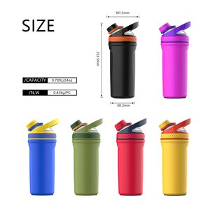 Ansheng bán buôn 24oz trường chai nước phòng tập thể dục thể thao Shaker cup nhãn hiệu riêng thép không gỉ cách điện Shaker cho xe đạp - Product Image 6
