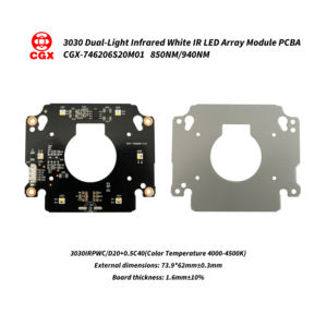 CGX 3030 Çift Işıklı Kızılötesi ve Beyaz IR Kızılötesi LED Dizi Kartı PCBA Güvenlik Kamerası Dolgu Işığı Aydınlatıcı Modül Paneli - Product Image 3