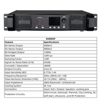 Amplificador de Potencia Digital Clase D Profesional con Procesador DSP de 2/4 Canales, 600W 1000W, Alta Potencia para Escenarios e Iglesias