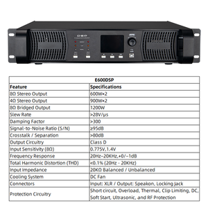 Amplificatore di Potenza Digitale Professionale Classe D con Processore DSP 2/4 Canali 600W 1000W ad Alta Potenza per Palcoscenico e Chiesa - Product Image 2