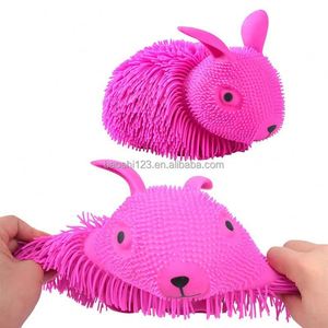 Cute Furry Rabbit Dog Cat <b>Squishy</b> Toy Luminous Stress Relief Squeeze Toy Glowing Decompression Fidget Toy for Kids Adults - Product Image 4