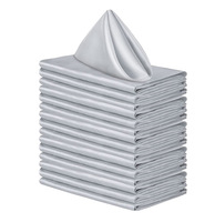 Serviette/nappe/serviette de table carrée personnalisable pour hôtel et restaurant, style européen, tissu polyester satiné effet soie, ourlet soigné