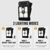 Lampe solaire de jardin de haute qualité pour voiture/maison/extérieur, 100 LED, étanche, avec détecteur de mouvement, lampes solaires murales de jardin