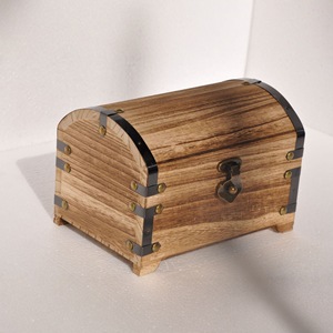 Solid Wood Retro Treasure Box With <b>Lock</b> Wooden Storage Coin Money Box Savings Jar Handicraft Desktop Storage 45L <b>Portable</b> - Product Image 1