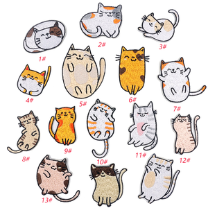 New Design 3D Cartoon <b>Cat</b> Iron-On Embroidery Polyester Kids <b>Clothes</b> Patches <b>for</b> Decoration - Product Image 1