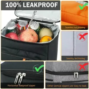 Zaino Termico Multifunzionale Blu Personalizzato, Grande Capacità, Impermeabile e Antiperdita per Picnic e Conservazione Alimenti - Product Image 3