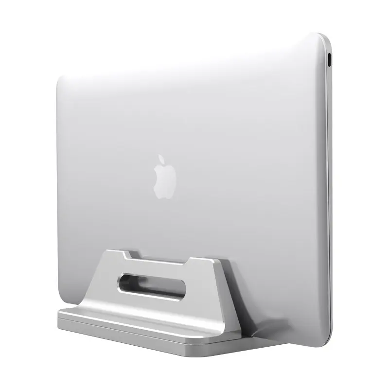 Yiccosun Vertikaler abnehmbarer Schreibtisch Laptop Riser Notebook Halter Ständer Desktop Aluminium Schwarz Laptop Raiser Ständer