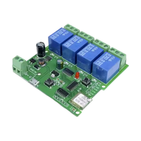 Module d'interrupteur intelligent DC 5-32V, module de relais Wifi à 4 canaux, interrupteur à commande à distance sans fil, verrouillage automatique, application téléphonique pour maison intelligente