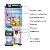 Machine à griffes en peluche, machine de distribution de poupées d'arcade, taille personnalisée, logo imprimé au laser, en métal, pour divertissement et cadeaux