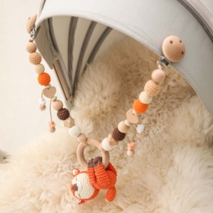 PDZ1388 Animal de dibujos animados <span class=keywords><strong>Cuna</strong></span> de madera Decoración Cadena Crochet Bead Cochecito <span class=keywords><strong>Colgante</strong></span> Juguete <span class=keywords><strong>para</strong></span> bebé Suministros <span class=keywords><strong>para</strong></span> bebés - Product Image 4