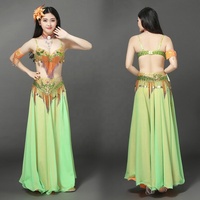 Nayaking Costume de danse du ventre pour femmes soutien-gorge et ceinture de danse du ventre Tribal Sexy costume de danse professionnel carnaval soutien-gorge ceinture