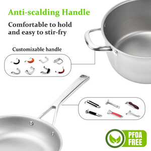 Olla de titanio con nanotecnología sin PFAS TIANXING, juego de <span class=keywords><strong>ollas</strong></span> de acero inoxidable con revestimiento completo, olla para sopa antiadherente y <span class=keywords><strong>no</strong></span> tóxica - Product Image 3