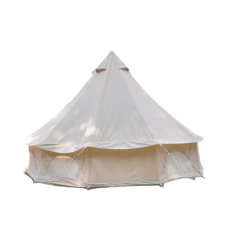 Outdoor camping tent yurt camp hotel cotton canvas Indiana bell tent awning family tent