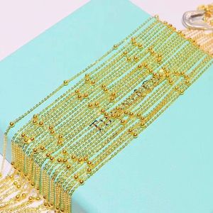 Promoción Xinfly, Precio Razonable, Último Diseño, Collar de Perlas de Oro Puro de 18K AU750, Cadena de Joyería Moderna para el Verano - Product Image 2