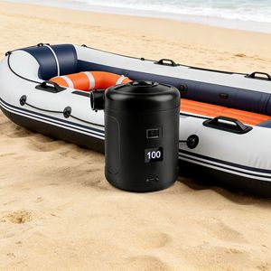 Mini pompe à air électrique rechargeable LCD pour <span class=keywords><strong>camping</strong></span> en extérieur, câble USB avec adaptateur de valve 30-50 PSI pour matelas de lit, en plastique - Product Image 6