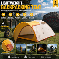 Tente tunnel légère pour camping alpin, coupe-vent, imperméable, avec vestibule étendu, pour randonnée et alpinisme