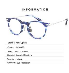 Montures <span class=keywords><strong>de</strong></span> lunettes en titane <span class=keywords><strong>de</strong></span> dernière génération, lunettes optiques rondes <span class=keywords><strong>de</strong></span> haute qualité pour femmes et hommes - Product Image 4