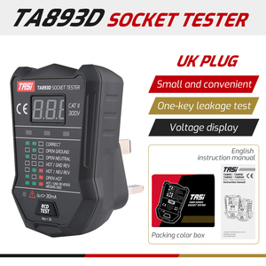 TASI TA893D 175V~250V Digitaler Spannungsprüfer RCD GFCI UK-Stecker Britischer Wandsteckdosentester mit (<span class=keywords><strong>2</strong></span>,0%+<span class=keywords><strong>2</strong></span>) Genauigkeit - Product Image 6