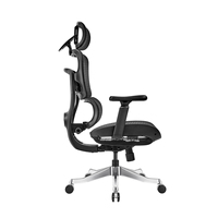 Chaise de bureau ergonomique en maille nylon 4D avec support lombaire à 6 rails et accoudoirs 5D en PU pour espaces de travail modernes et salons