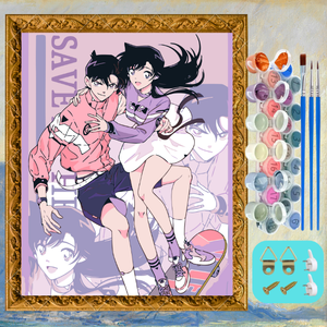 Anime thám tử Conan tự làm trang trí tường nhà vẽ tay sơn dầu kỹ thuật số trẻ em giảm căng thẳng phòng ngủ số - Product Image 1