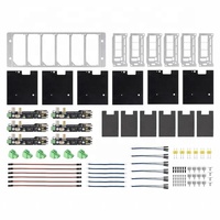 Kit de Clúster de Servidores Multi-nodo PiRack-M6F para Raspberry Pi 4/5, Ancho de Rack de 10 Pulgadas, Espacio de Montaje 2U