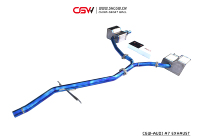 Penjualan Langsung Pabrik Asli Sistem Knalpot Catback Downpipe Muffler Katup Paduan Titanium untuk Audi A7 C7 RS7 3.0T Ketebalan 1.5mm