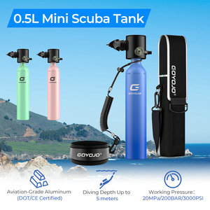 Nouvelle Arrivée 2026 GOYOJO Mini Bouteille de Plongée 0.5L Portable, Réservoir d'Oxygène de Plongée 3000 PSI Rechargeable, Kit de Respiration 6 à 10 Minutes - Product Image 2