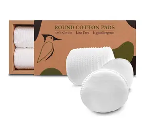 Cotton Pads Makeup Remover Pads Premium 100% Natural Cotton Cosmetic Facial Eye Square Cotton Puff Double Side Save Water Soft
