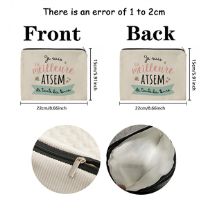 Sac de maquillage personnalisé avec motif « I Am the Best Atsem in the World <span class=keywords><strong>France</strong></span> », sac de rangement de <span class=keywords><strong>voyage</strong></span> pour articles de toilette - Product Image 2