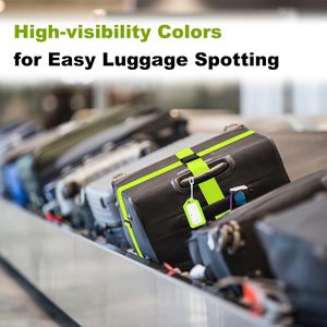 8 Gói Tsa Được Phê Duyệt Màu Xanh Lá Cây Nylon Hành Lý Dây Đeo Và Thẻ Đặt Vali Vành Đai Với 4 Dây Đeo 4 Thẻ Đặc Biệt Phụ Tùng Túi & Phụ Kiện - Product Image 4