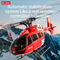 Hélicoptère RC C190/H145 six canaux à pales simples, sans aileron, avec double moteur brushless et flux optique