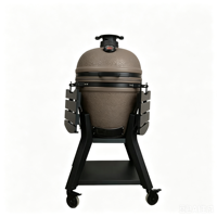 Barbecue Kamado en céramique AUPLEX 21 pouces, barbecue haut de gamme pour l'extérieur, barbecue Kamado en céramique certifié EN-1860, fumoir pour les États-Unis, barbecue OEM