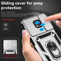 Coque de protection robuste avec béquille et anneau support pour Infinix Hot 50 Pro Plus – Étui arrière pour téléphone