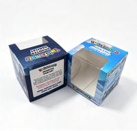 Boîte cadeau en carton écologique personnalisée avec fenêtre transparente en PVC, design pliable, pelliculage mat, gaufrage et vernissage