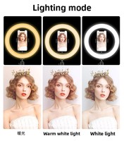 2700k-7200k Portable 18 pouces Selfie remplissage LED anneau lumineux doux vidéo maquillage télécommande support d'éclairage photographique pour Studio