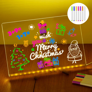 Tiger Rabbit Neon <span class=keywords><strong>LED</strong></span> DIY bảng tin với xóa được notepad ánh sáng bảng vẽ + 7 bút vẽ văn bản sáng bảng tin dấu hiệu - Product Image 1