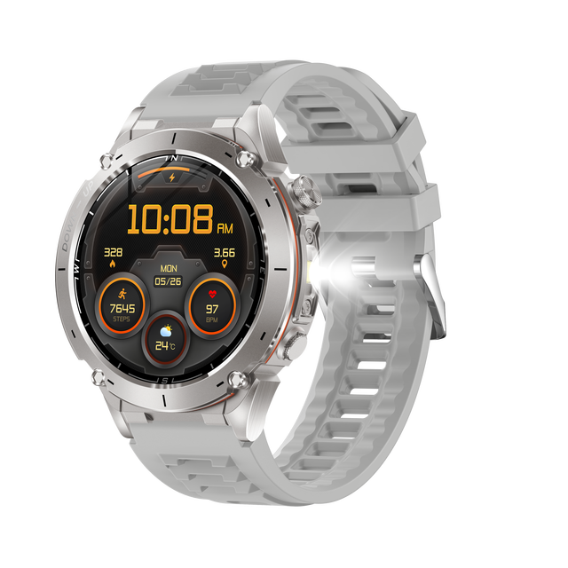 DF Y01 Waterproof AMOLED GPS Smartwatch Silicone 5-10 Days Battery Life GPS Tracking Call LED Light Pedometer Sleep Monitoring