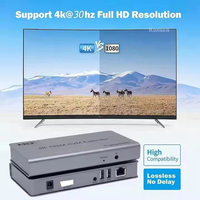Extenseur HDTV Full HD 4K 30Hz 120M TX RX USB KVM, support Ethernet Cat5e Cat6, convertisseurs et répartiteurs vidéo