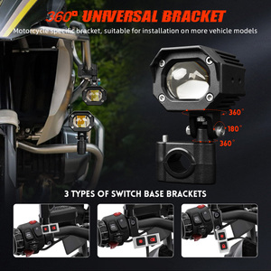 Feux auxiliaires de <span class=keywords><strong>moto</strong></span> à double couleur, faisceau haut et bas, avec lumière antibrouillard LED d'ambiance pour <span class=keywords><strong>moto</strong></span> - Product Image 5