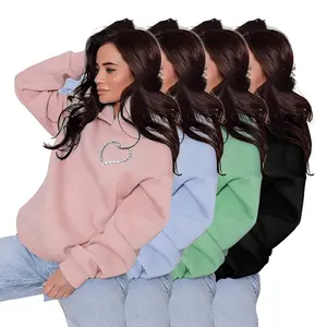 2024 Casual Lange Mouw Bulk Poff Print Hoodie Fabrikant Diamant Cropped Blanco Hoodies Vrouwen