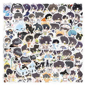 100 pièces/ensemble Anime amour et Deepspace Zayne Sylus Rafayel Caleb Q Version autocollants ensemble pour ordinateur portable bagages autocollant étanche - Product Image 5
