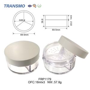 Estuche para Polvo Fijador de Maquillaje, Estuche para Polvo Suelto de 3 Colores, Estuche Compacto para Polvo Compacto - Product Image 2