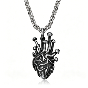 OEM ODM tres dimensiones 3D la ciencia <span class=keywords><strong>de</strong></span> acero inoxidable Sagrado Corazón collar pequeño anatómico corazón delicado collar para hombres y <span class=keywords><strong>mujeres</strong></span> - Product Image 4