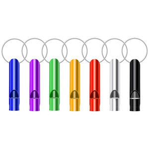 Cổ Điển Hợp Kim Nhôm Đồ Chơi Còi Thời Trang Kim Loại Cứu Hộ Còi Cho Hỗ Trợ Đầu Tiên Đào Tạo Ngoài Trời Tồn Còi <span class=keywords><strong>Keychain</strong></span> - Product Image 2