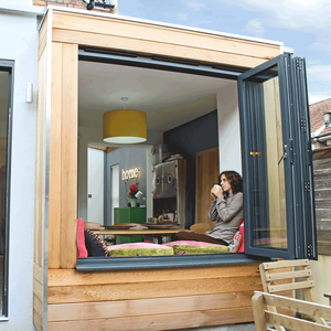Fenêtre pliante en aluminium à cadre fin, isolation thermique, insonorisation, rideau à persiennes, résistante aux ouragans, pour patio et maison - Product Image 2