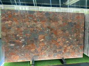 رخام البرازيل الفاخر ذو العروق الحمراء (المدينة المحرمة) مخصص للجدران والأرضيات وأسطح العمل والمناظر الطبيعية - Product Image 2